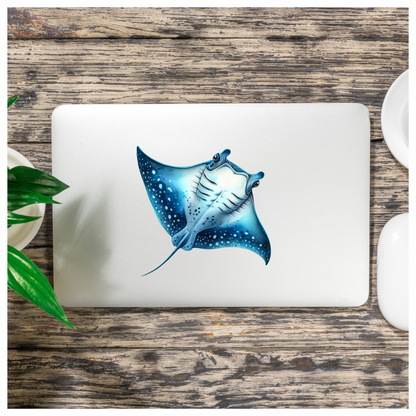 Blue Stingray Ocean Animal Vinyl Sticker Decal