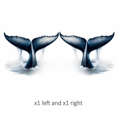 Whale Tail Waterfall Blue Vinyl Sticker Decal