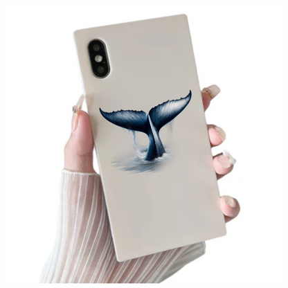 Whale Tail Waterfall Blue Vinyl Sticker Decal