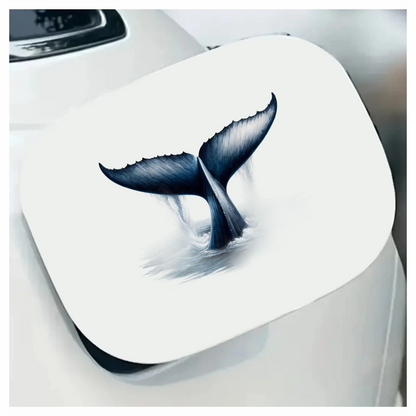 Whale Tail Waterfall Blue Vinyl Sticker Decal