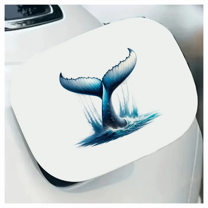 Whale Blue Water Tail Splash Vinyl Sticker Decal