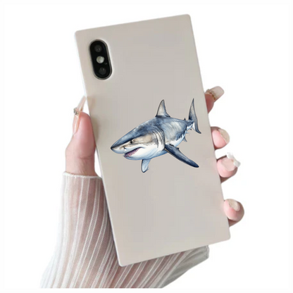 Shark Grey Watercolor Ocean Animal Vinyl Sticker Decal