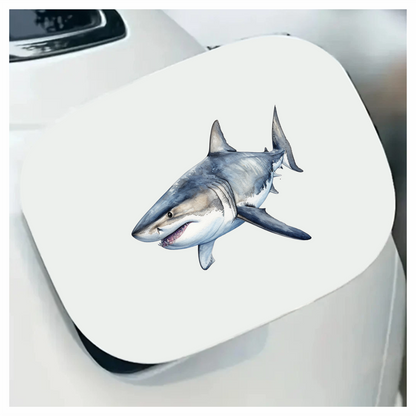 Shark Grey Watercolor Ocean Animal Vinyl Sticker Decal