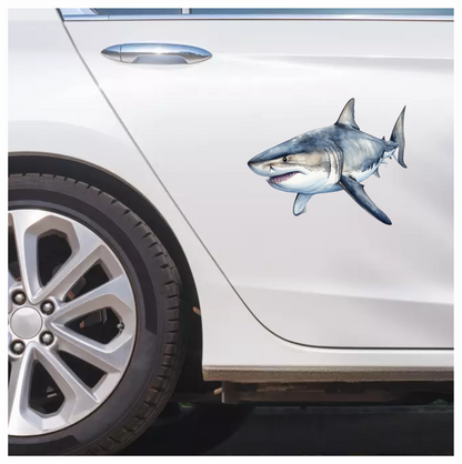Shark Grey Watercolor Ocean Animal Vinyl Sticker Decal