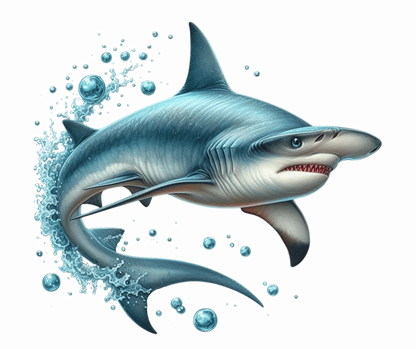 Shark Blue Ocean Swimming Fast Vinyl Sticker Decal