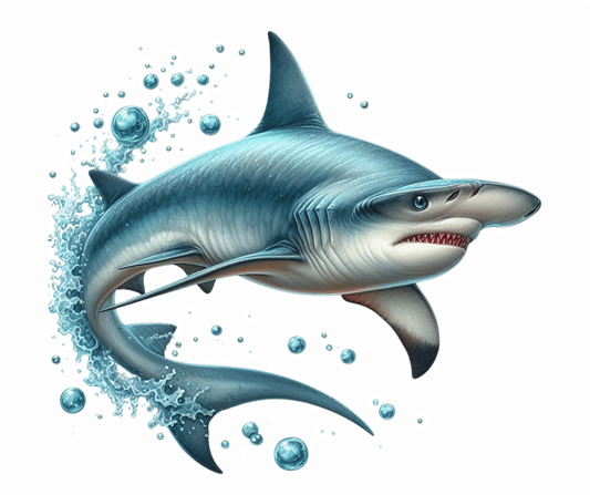 Shark Blue Ocean Swimming Fast Vinyl Sticker Decal