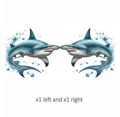 Shark Blue Ocean Swimming Fast Vinyl Sticker Decal