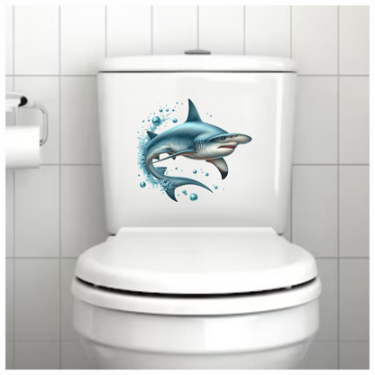 Shark Blue Ocean Swimming Fast Vinyl Sticker Decal