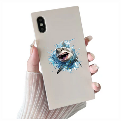 Shark Water Splash Grey Shark Vinyl Sticker Decal
