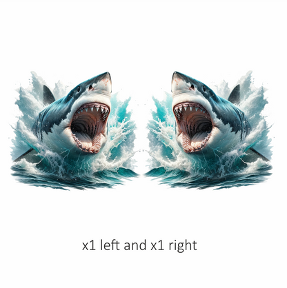 Shark Great White Swimming Ocean Blue Vinyl Sticker Decal