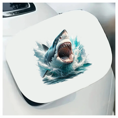 Shark Great White Swimming Ocean Blue Vinyl Sticker Decal