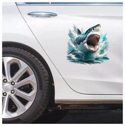Shark Great White Swimming Ocean Blue Vinyl Sticker Decal