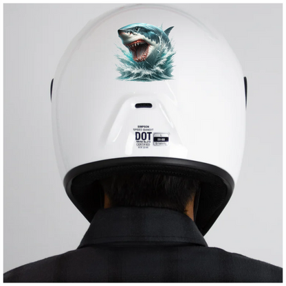 Shark Blue Water Teeth Splash Vinyl Sticker Decal