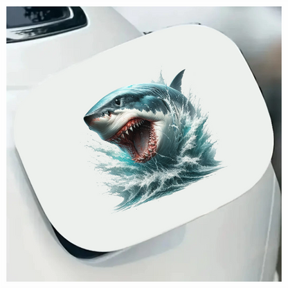Shark Blue Water Teeth Splash Vinyl Sticker Decal