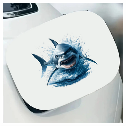 Shark Blue Water Splash Teeth Vinyl Sticker Decal
