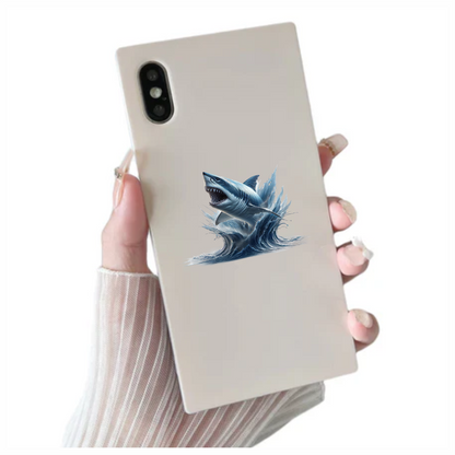 Shark Blue Water Splash Jumping Vinyl Sticker Decal
