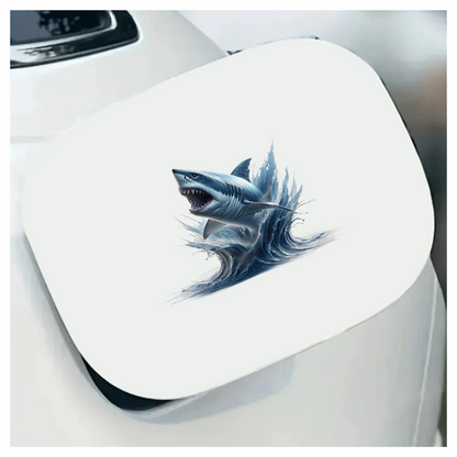 Shark Blue Water Splash Jumping Vinyl Sticker Decal