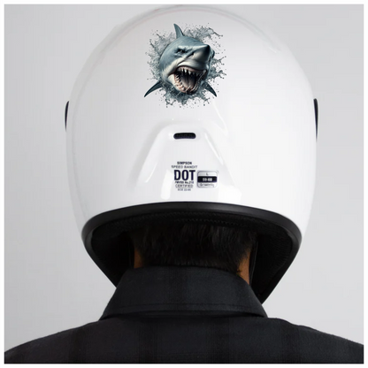 Shark Grey Water Splash Attack Vinyl Sticker Decal