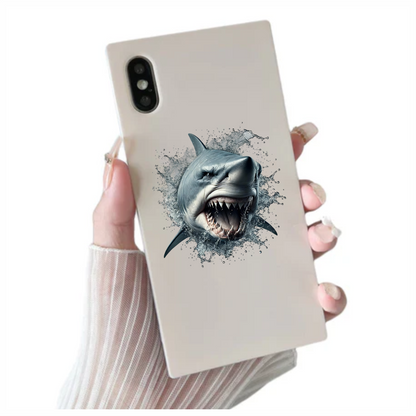 Shark Grey Water Splash Attack Vinyl Sticker Decal