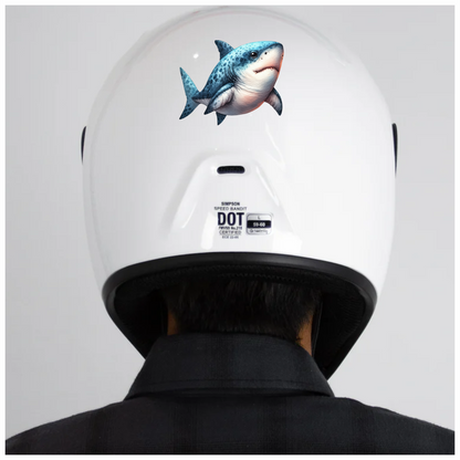 Blue Shark Cartoon Vinyl Sticker Decal