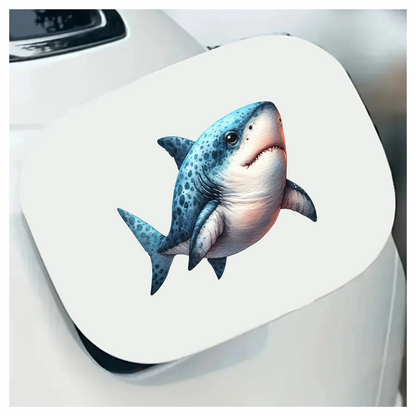 Blue Shark Cartoon Vinyl Sticker Decal