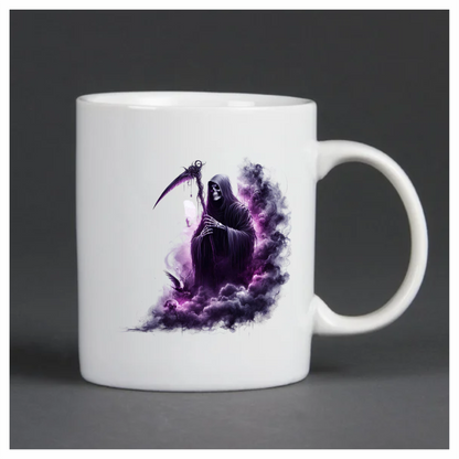 Grim Reaper Purple Smoke Bird Skull Vinyl Sticker Decal