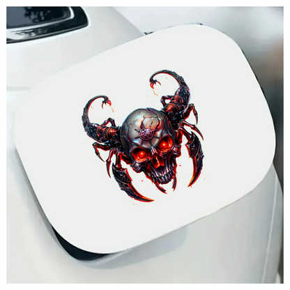 Skull Red Scorpion Metallic Cyborg Horror Vinyl Sticker Decal