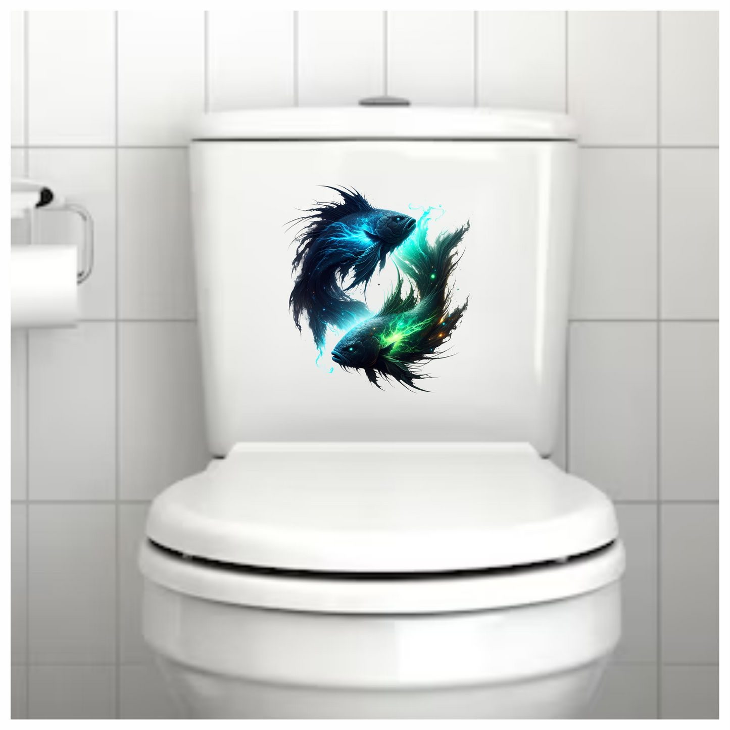 Fish Blue Electric Glow Vinyl Sticker Decal