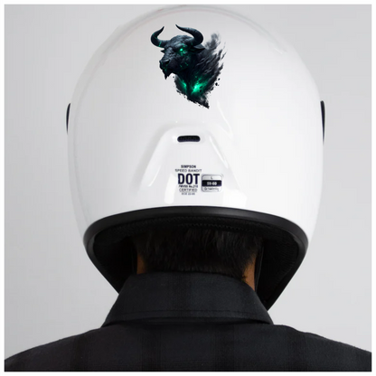 Black Bull Glowing Green Smoke Vinyl Sticker Decal
