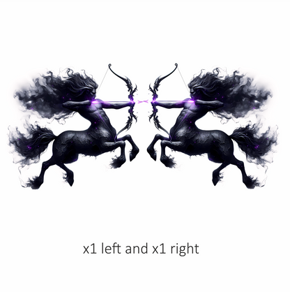 Black Centaur Bow Purple Vinyl Sticker Decal
