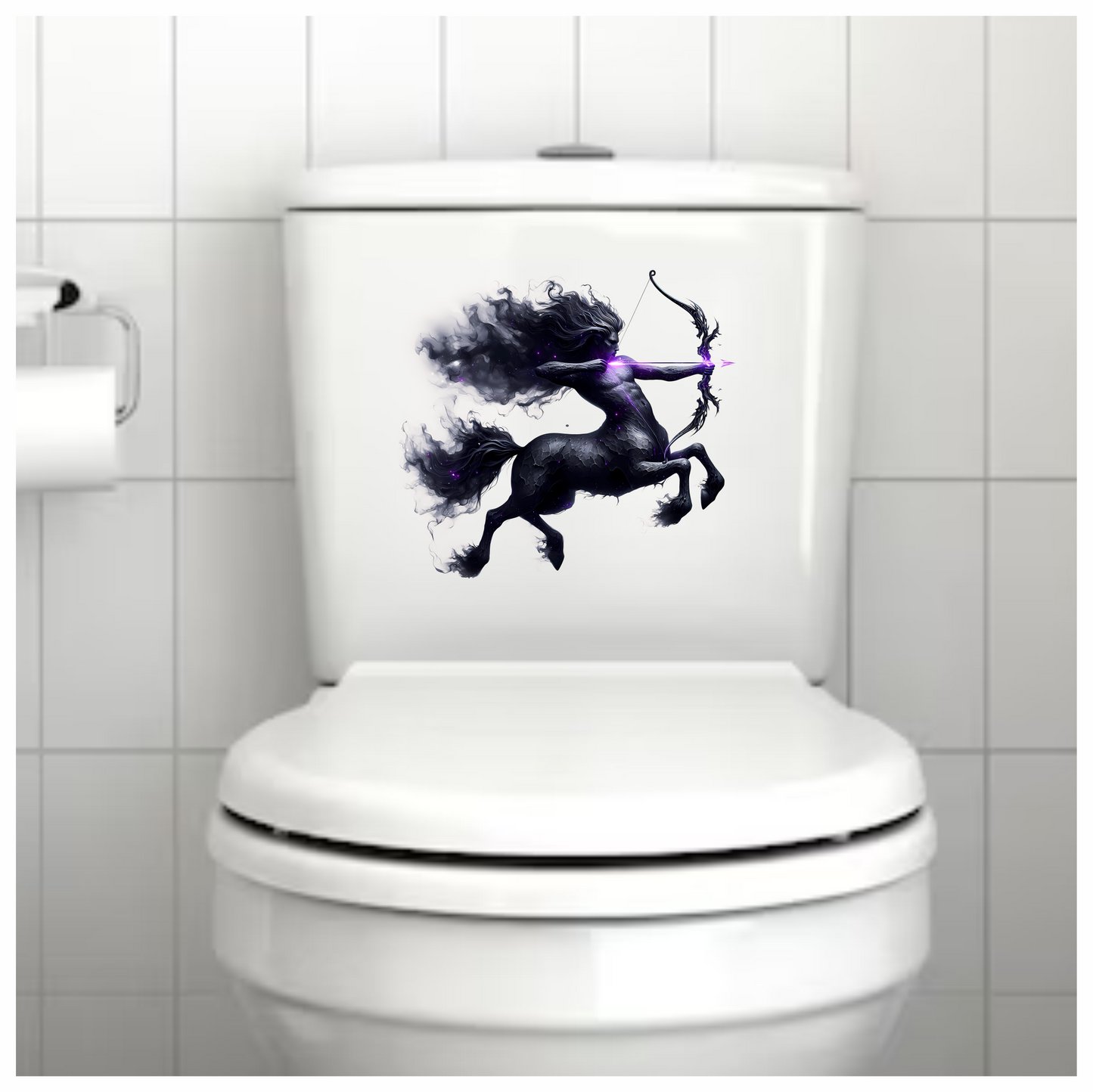Black Centaur Bow Purple Vinyl Sticker Decal