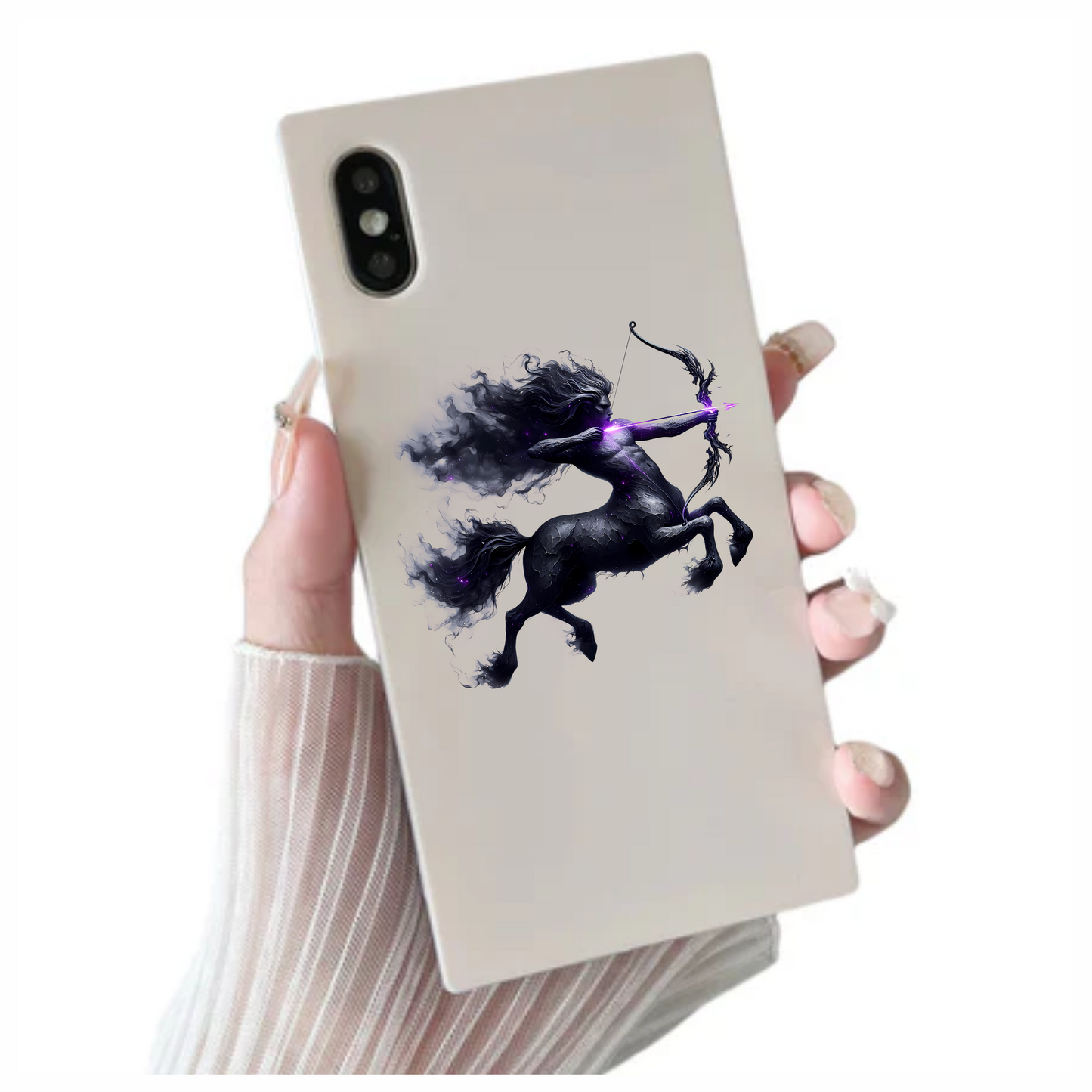 Black Centaur Bow Purple Vinyl Sticker Decal