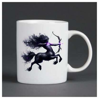 Black Centaur Bow Purple Vinyl Sticker Decal