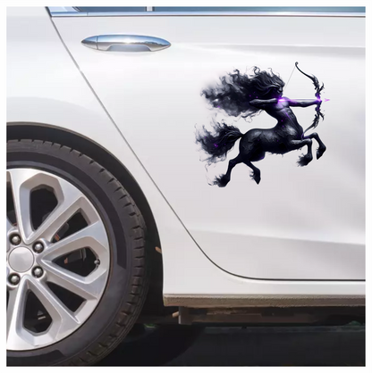 Black Centaur Bow Purple Vinyl Sticker Decal