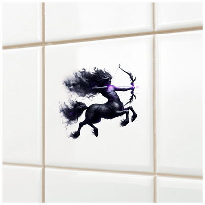 Black Centaur Bow Purple Vinyl Sticker Decal