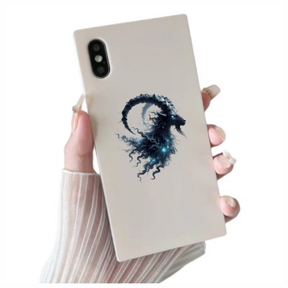Black Goat Creature Glowing Horns Mystical Vinyl Sticker Decal