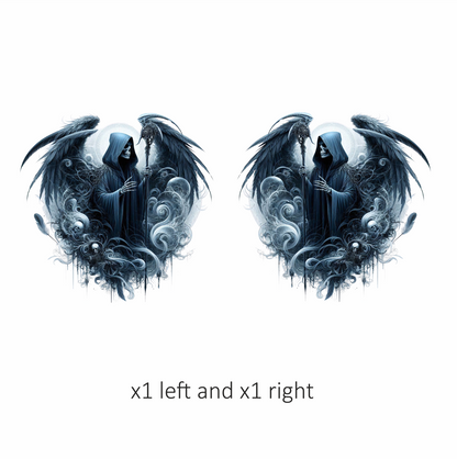 Skeleton Wings Skull Black Raven Vinyl Sticker Decal