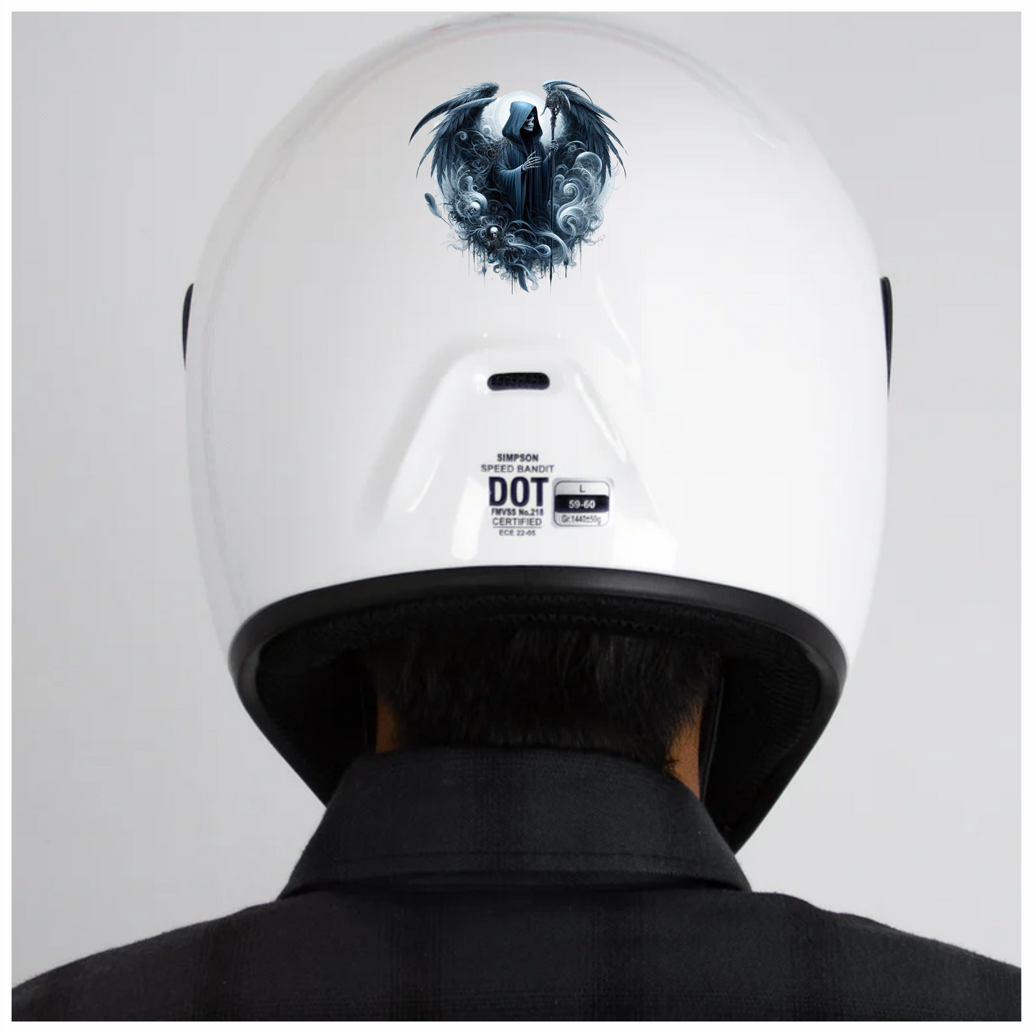 Skeleton Wings Skull Black Raven Vinyl Sticker Decal