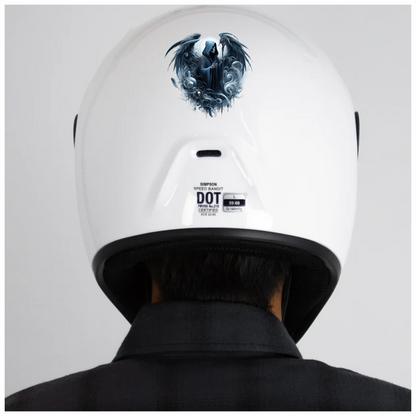 Skeleton Wings Skull Black Raven Vinyl Sticker Decal
