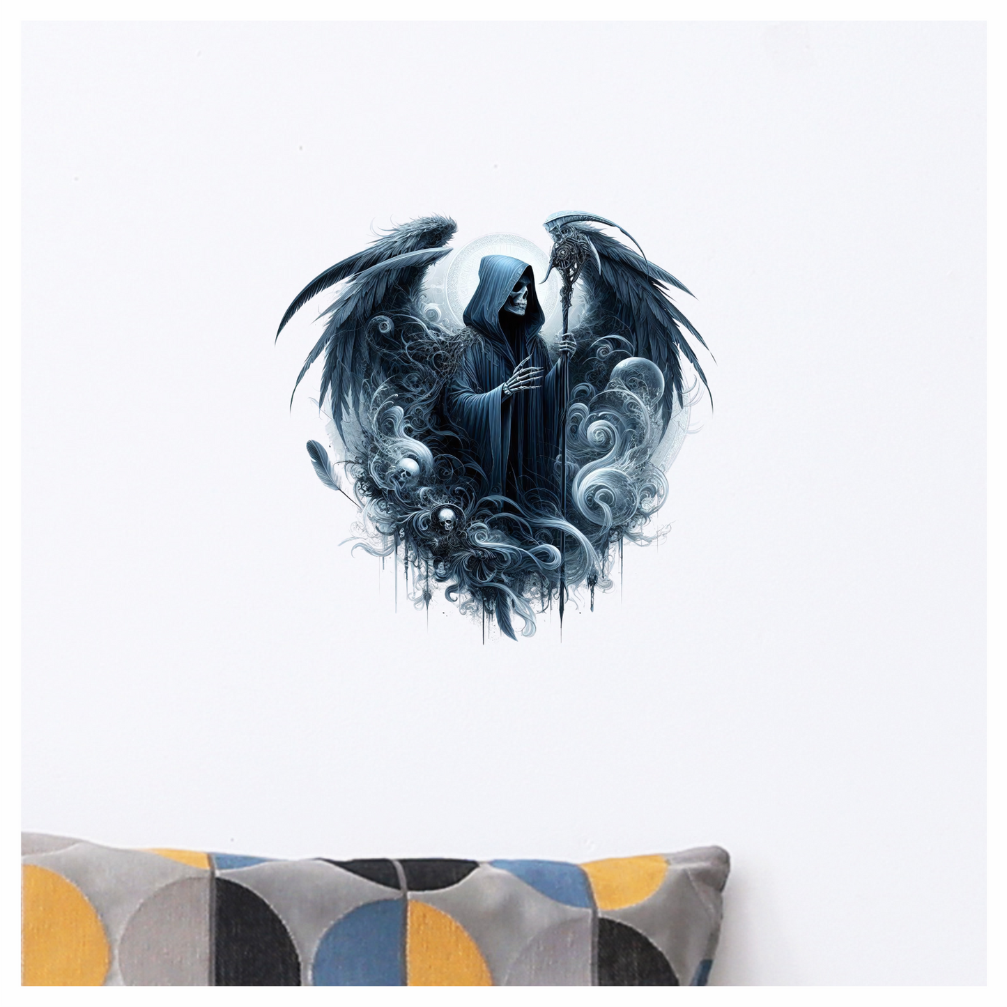 Skeleton Wings Skull Black Raven Vinyl Sticker Decal