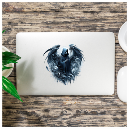 Skeleton Wings Skull Black Raven Vinyl Sticker Decal
