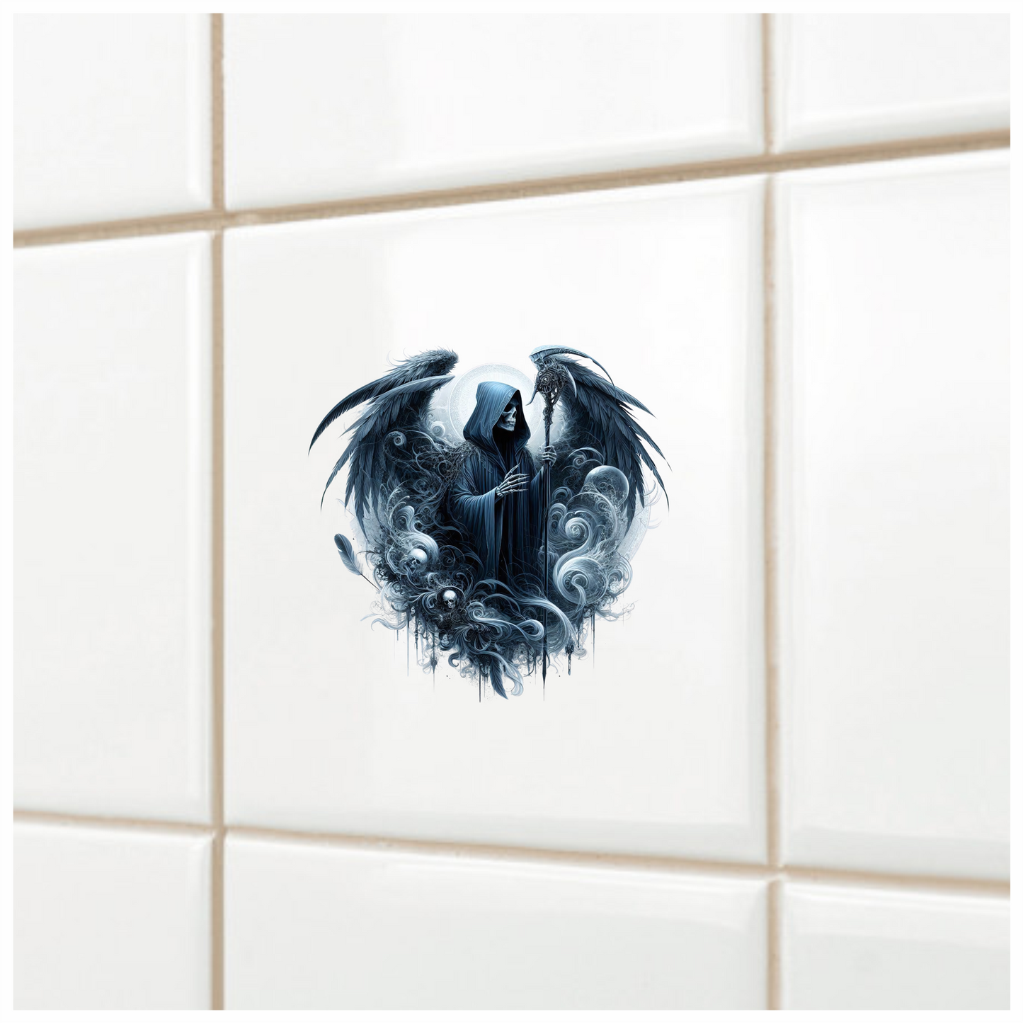 Skeleton Wings Skull Black Raven Vinyl Sticker Decal