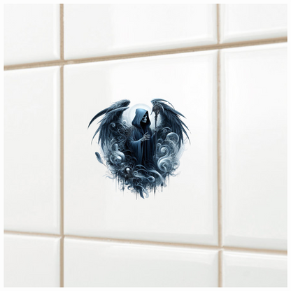 Skeleton Wings Skull Black Raven Vinyl Sticker Decal