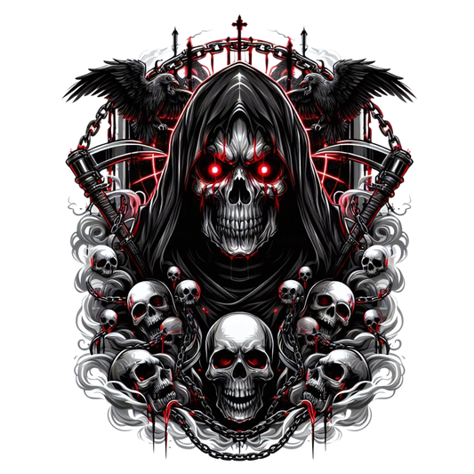 Skull Red Raven Cloak Blood Dark Vinyl Sticker Decal