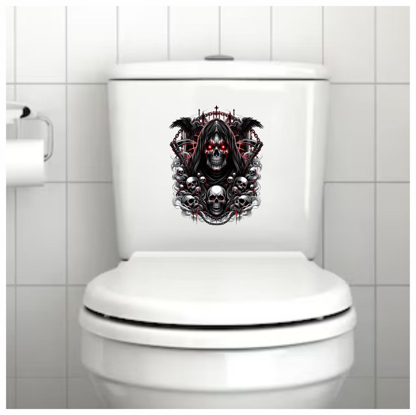 Skull Red Raven Cloak Blood Dark Vinyl Sticker Decal