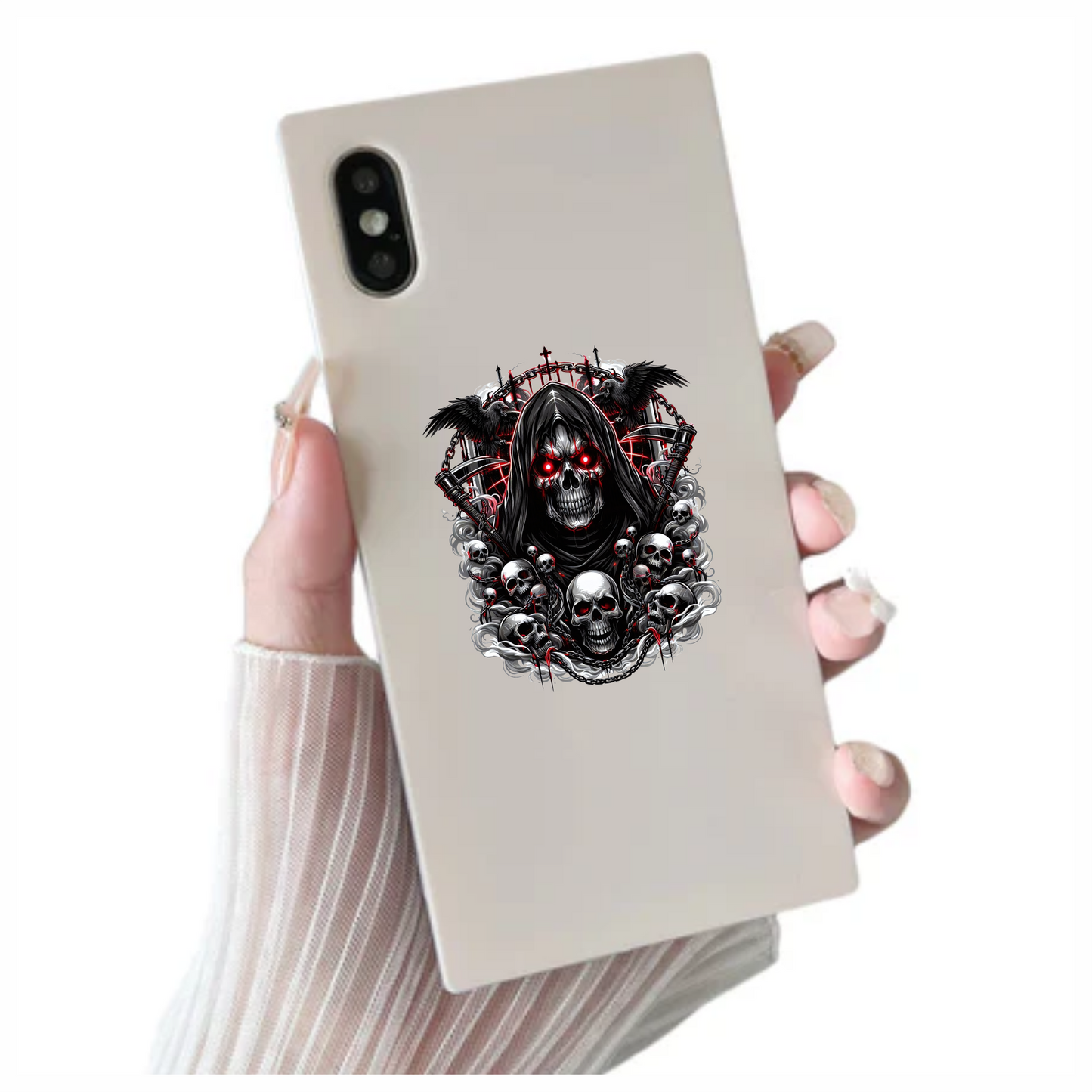 Skull Red Raven Cloak Blood Dark Vinyl Sticker Decal
