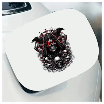 Skull Red Raven Cloak Blood Dark Vinyl Sticker Decal