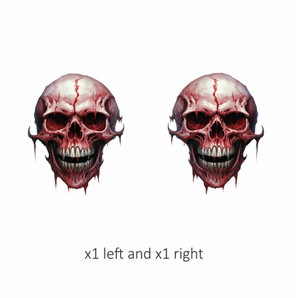 Red Skull Blood Teeth Grin Vinyl Sticker Decal