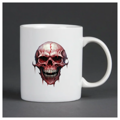 Red Skull Blood Teeth Grin Vinyl Sticker Decal