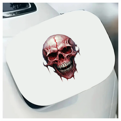 Red Skull Blood Teeth Grin Vinyl Sticker Decal